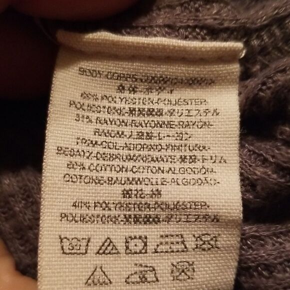 Free People We The Free Storm Gray Thermal Henley Neck Pullover Top Size Small - Picture 7 of 8